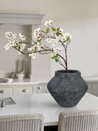 Black Distressed Ceramic Vase