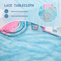 Blue Lace Tablecloth (Set of 5)