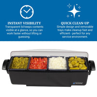 Black Garnish Tray with Dome