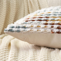 Orange Tufted Lumbar Pillow Cover