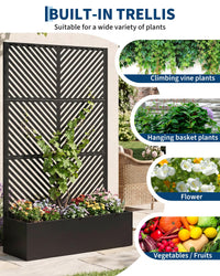 Metal Planter Box With Trellis