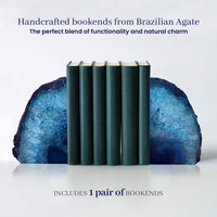 Teal Agate Bookends (Set of 2)