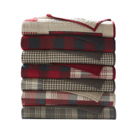 Red Quilted Throw Blanket