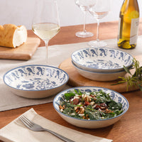 Iris Blue Pasta Bowls (Set of 4)