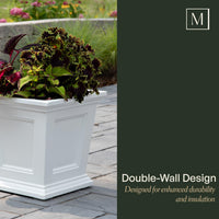 White Self-Watering Planter