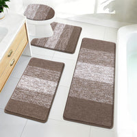 Coffee Plush Bath Mat (Set of 4)