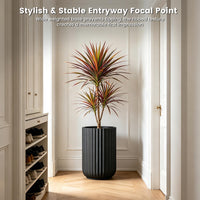 Black Column Concrete Planter