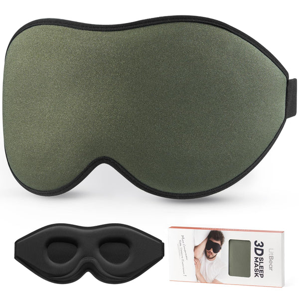 Olive Green Side-Sleeper Mask