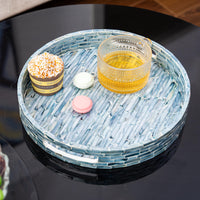 Blue Mother-of-Pearl Serving Tray