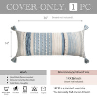 Coastal Blue Lumbar Pillow Cover