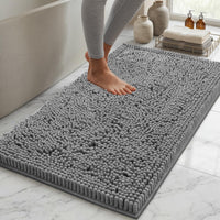 Light Grey Chenille Bath Mat
