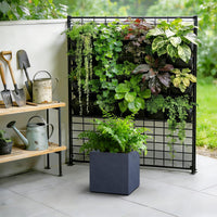 Charcoal Square Concrete Planter