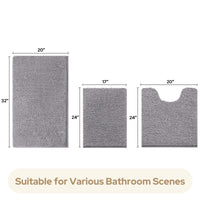 Grey Chenille Bath Mat