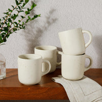 Sea Salt White Mugs (Set of 4)