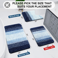 Blue Shaggy Bath Mat