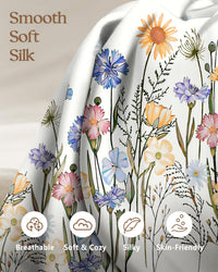 Floral Silk Pillowcases (Set of 2)