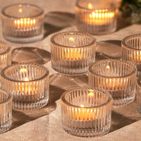 Clear Glass Tealight Holders (Set of 24)