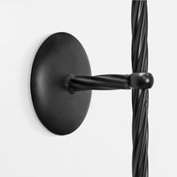 Black Twisted Wall Candle Sconces (Set of 2)