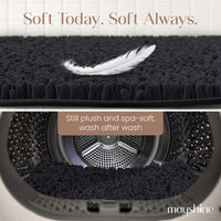 Black Chenille Bath Mat