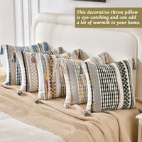 Grey Chenille Throw Pillow Cover