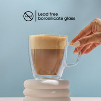 Double Wall Glass Mugs (Set of 2)
