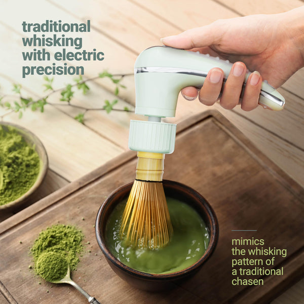 Electric Bamboo Matcha Whisk (Set of 6)