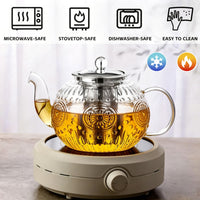 Vintage Glass Teapot Set