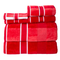 Red Cotton Towels (Set of 6)