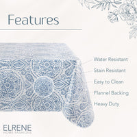 Blue Paisley Tablecloth