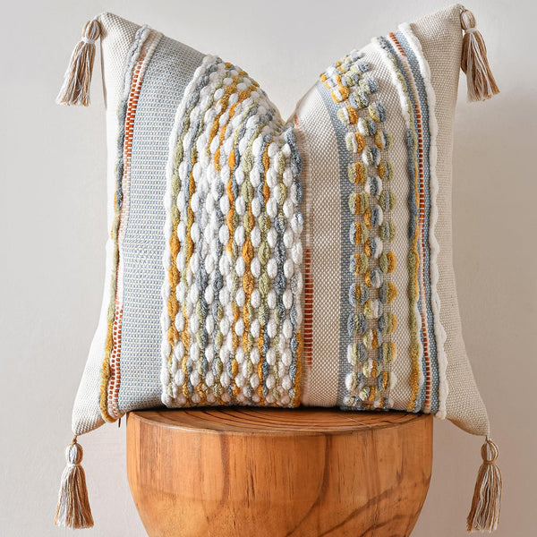 Grey Chenille Throw Pillow Cover