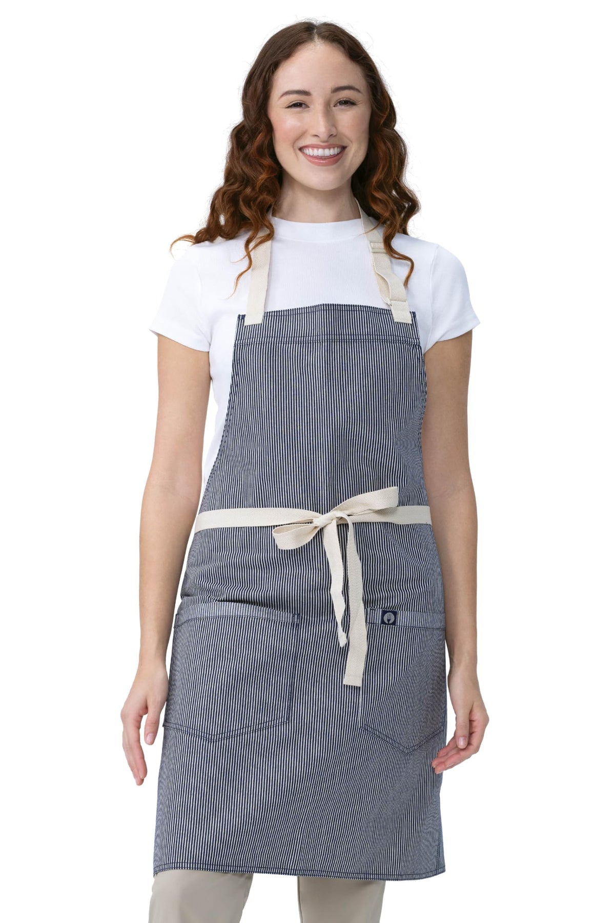 Indigo Blue Stripe Apron