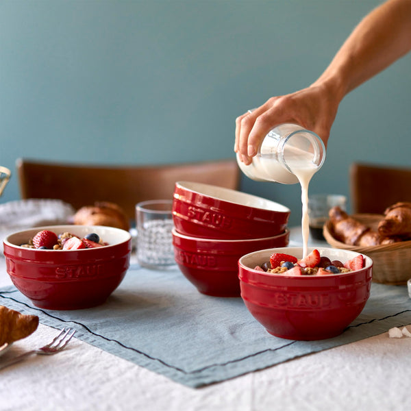 Cherry Ceramic Bowls (Set of 2)