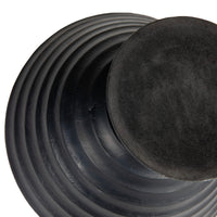 Black Wood Pedestal Bowls (Set of 3)