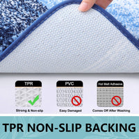 Blue Shaggy Bath Mat