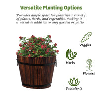 Wooden Whiskey Barrel Planter