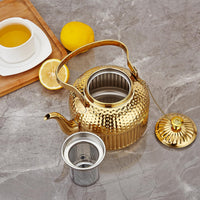 Gold Steel Infuser Teapot