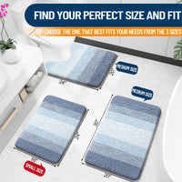 Blue Microfiber Bath Mat