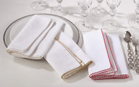 Silver Dinner Napkins (Set of 4)