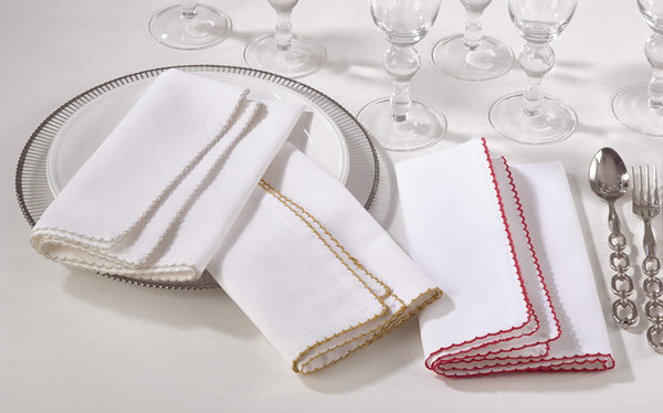 Silver Dinner Napkins (Set of 4)