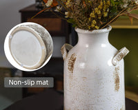 White Distressed Ceramic Vase