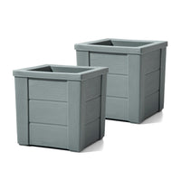 Sage Gray Square Planter (Set of 2)