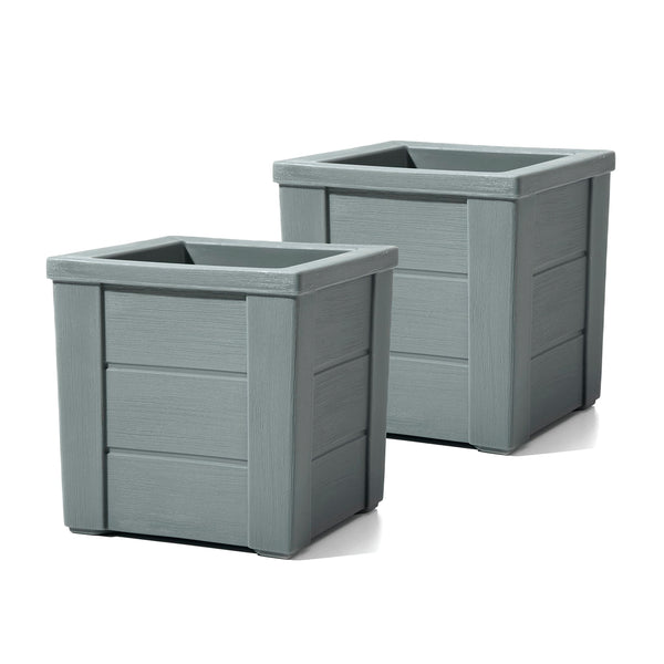 Sage Gray Square Planter (Set of 2)