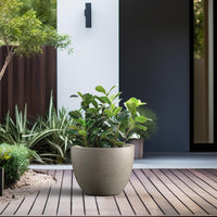 Weathered Concrete Tapered Planter