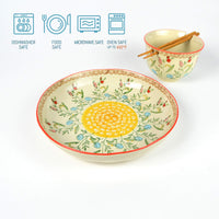Red Floral Ramen Bowl