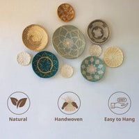 Seagrass Wall Basket Decor (Set of 10)