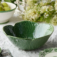 Green Cabbage Serving Bowl