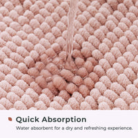 Dusty Pink Chenille Bath Mat