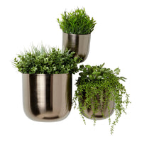 Black Hanging Wall Planters (Set of 3)