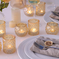 Gold Glass Votive Holders