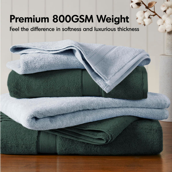 Green Cotton Bath Sheets (Set of 2)